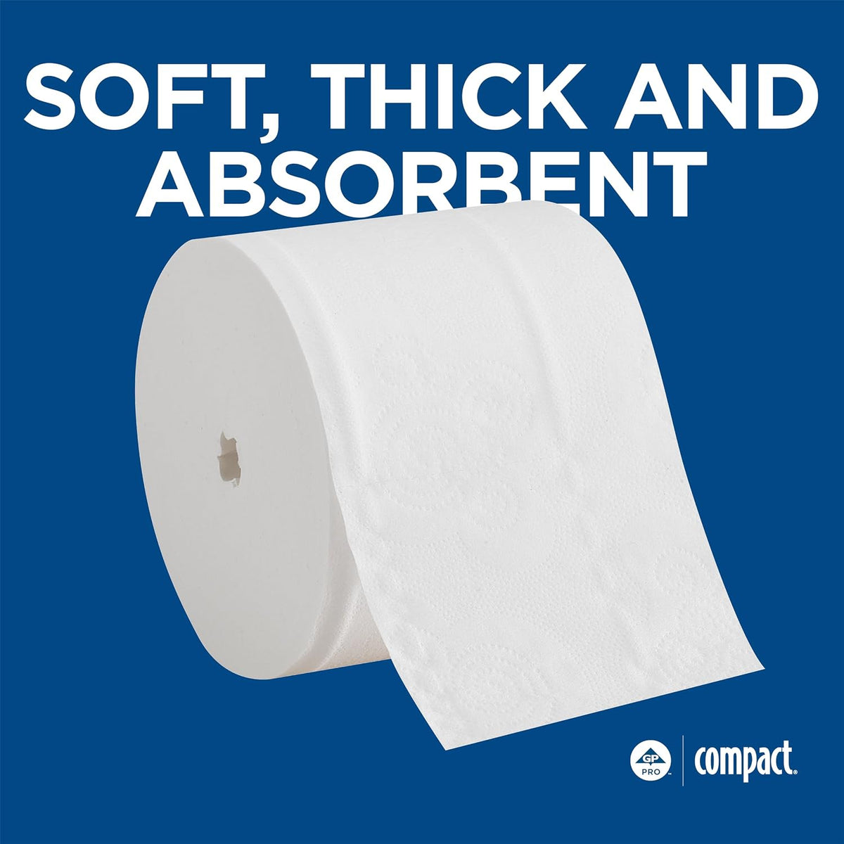 Angel Soft Professional Series Compact Premium Embossed Coreless 2-Ply High-Capacity Toilet Paper by GP PRO, White, 19371, 750 Sheets Per Roll, 36 Rolls Per Case