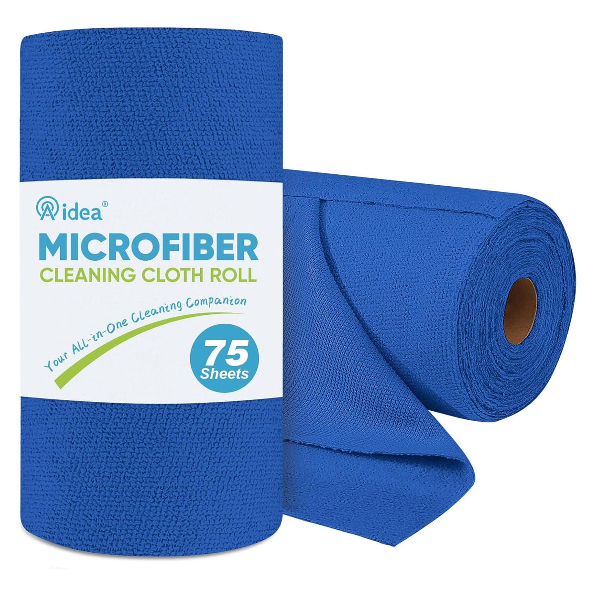 AIDEA Microfiber Cleaning Cloth Roll-50PK, Reusable Paper Towels 11.5×11.5"