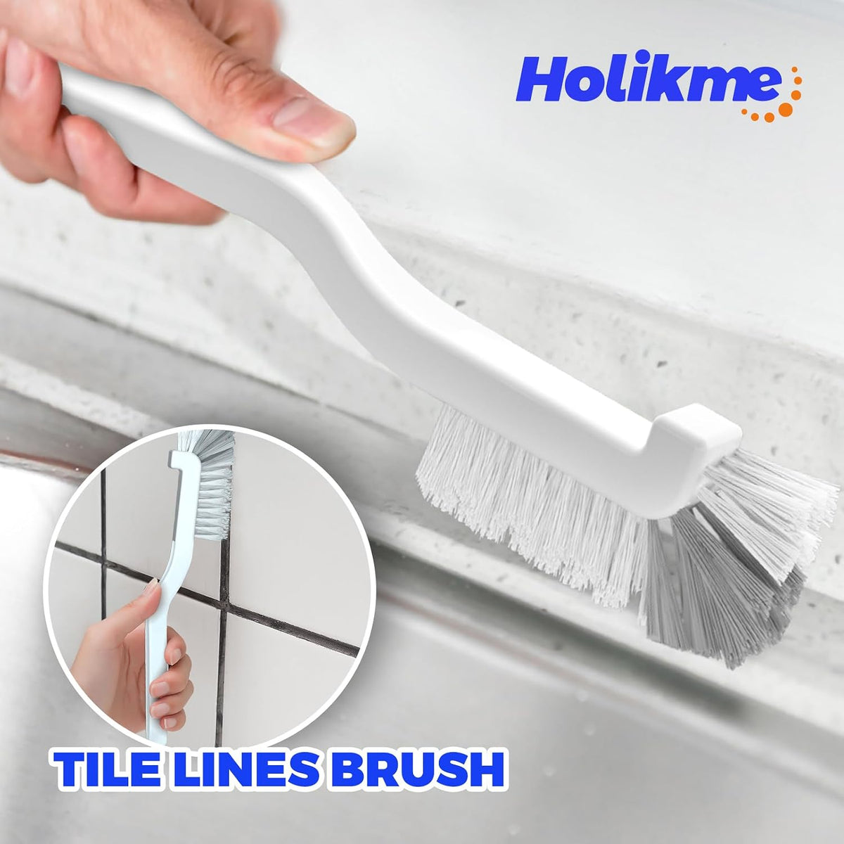Holikme Dish Brush Cleaning Brush Set for Cleaning Groove Gap,Green