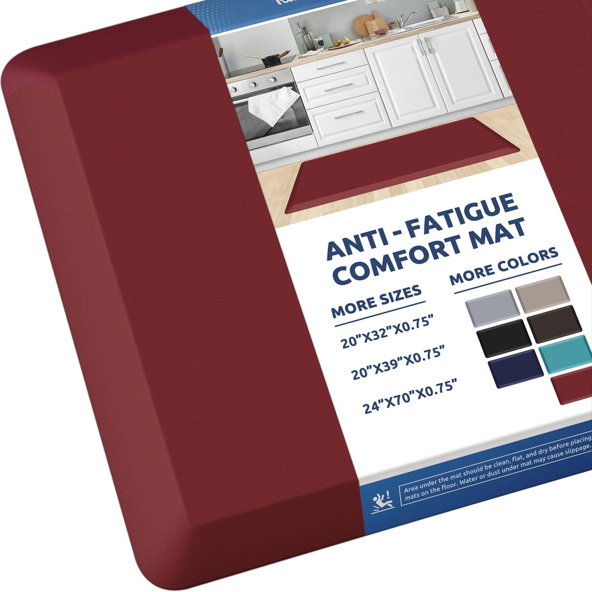 Kitchen Mat Cushioned Anti Fatigue Rug Standing and Comfort Floor Mats