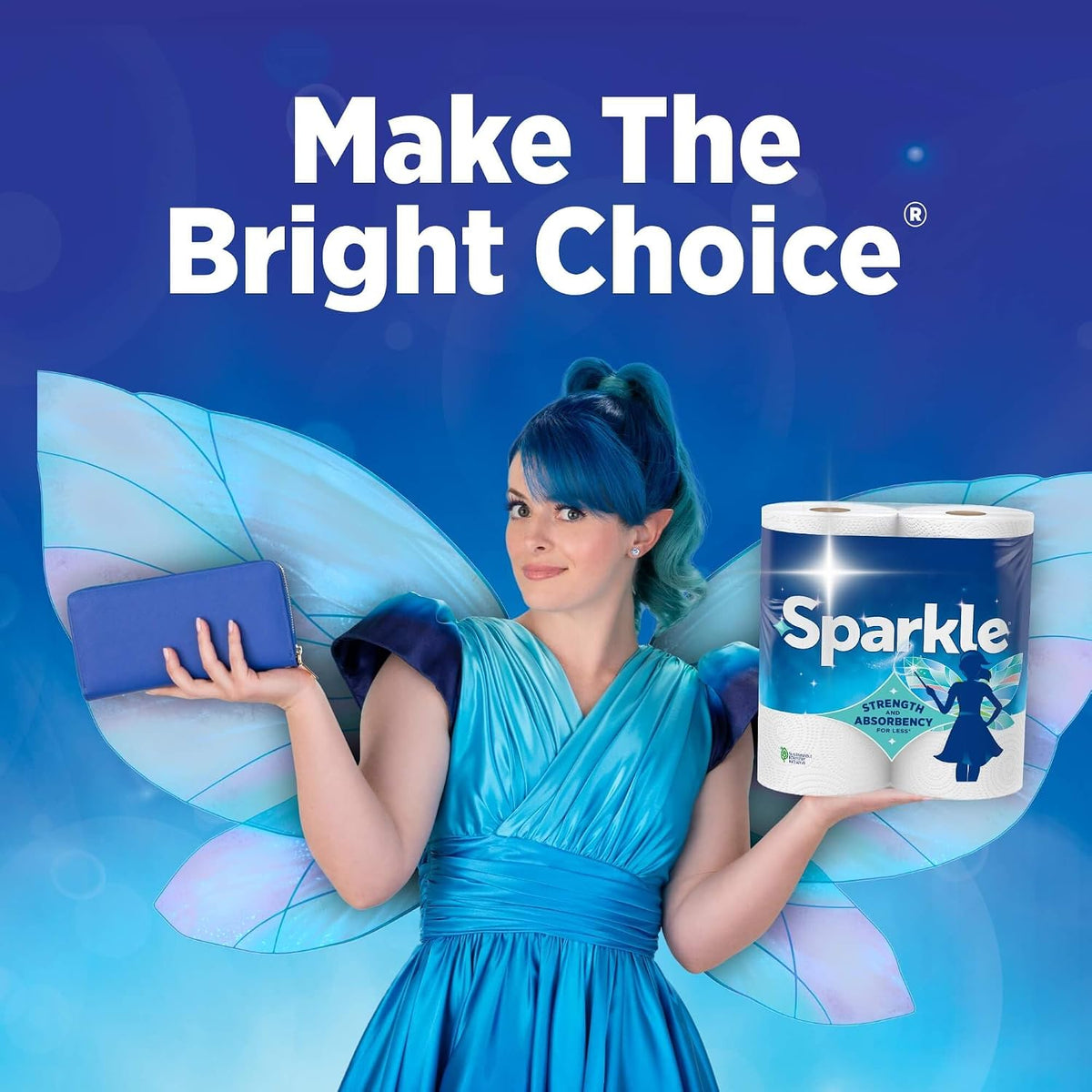 SPARKLE Pick-A-Size Paper Towels, 2-Ply Spirited Prints, 6 Double Rolls
