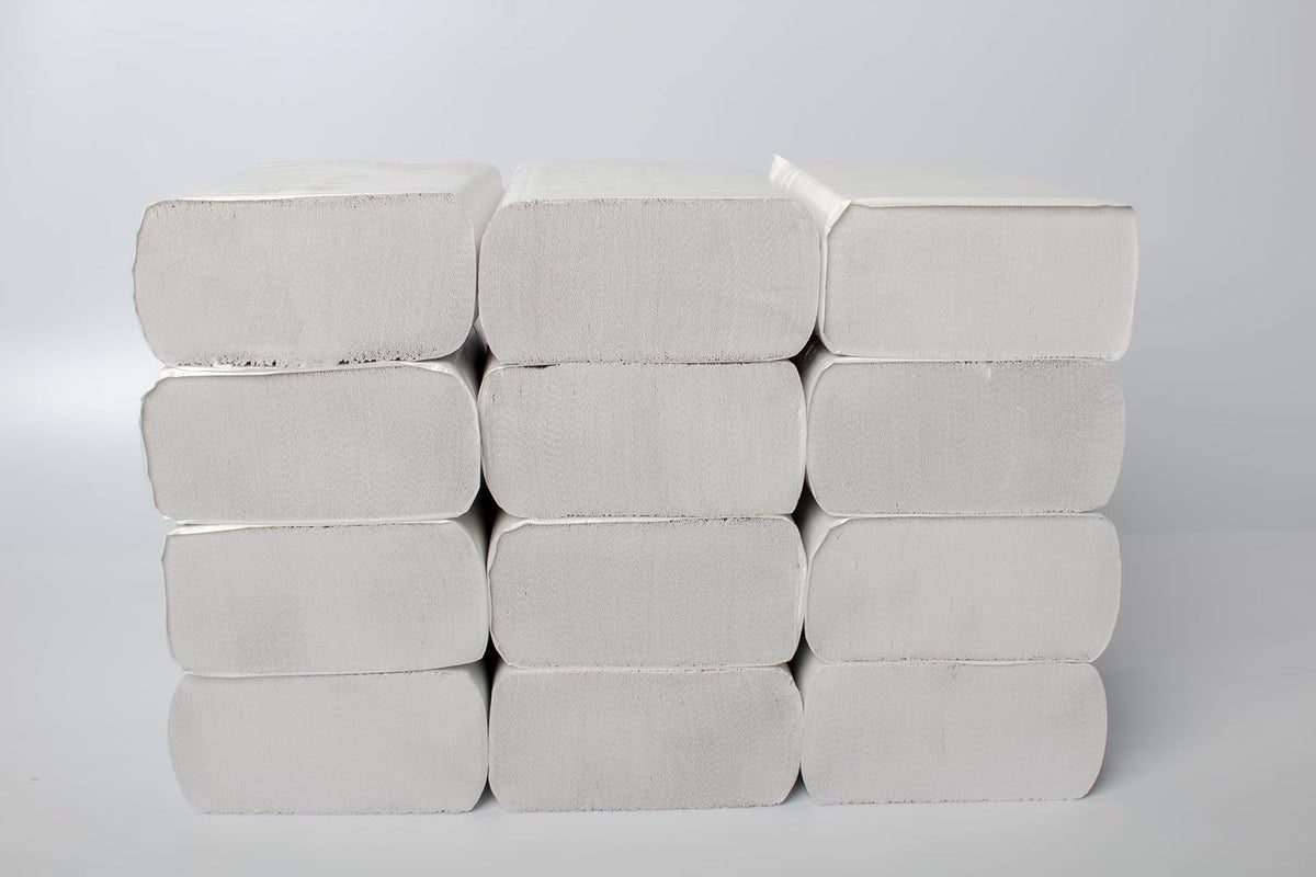 Karat Multifold Paper Towels - Absorbent and Sturdy - Kraft, 334 Sheets X 12 Packs, Recycled Fibers