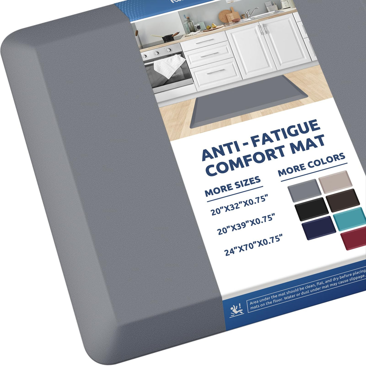 Kitchen Mat Cushioned Anti Fatigue Rug Standing and Comfort Floor Mats