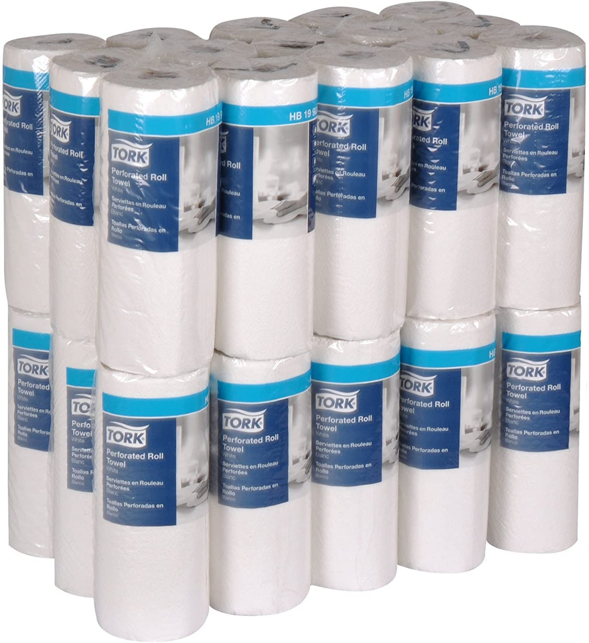 Tork HB1990A Perforated Paper Roll Towel, White, 30 Rolls, 84 per Roll