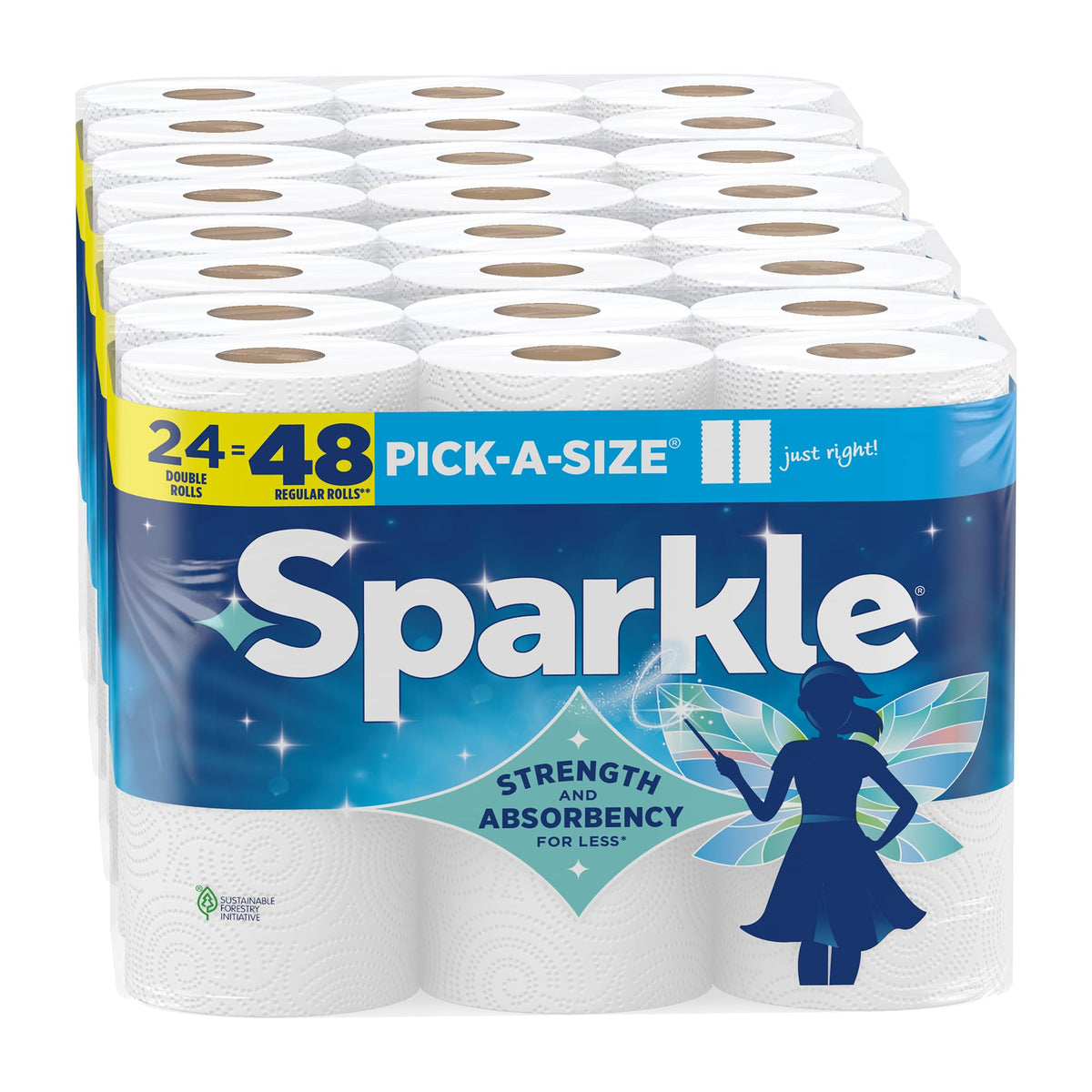 Sparkle Pick-A-Size Kitchen Paper Towels, 6 Double Rolls, 660 Sheets