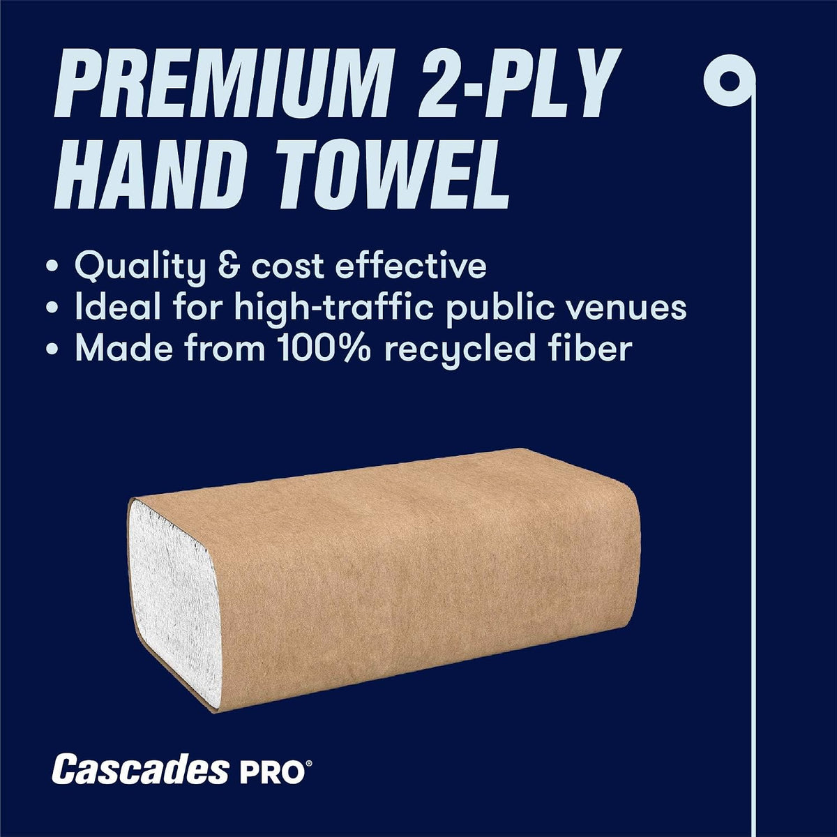 Cascades PRO Perform Premium Multifold Paper Towels H173, 150 Sheets, White