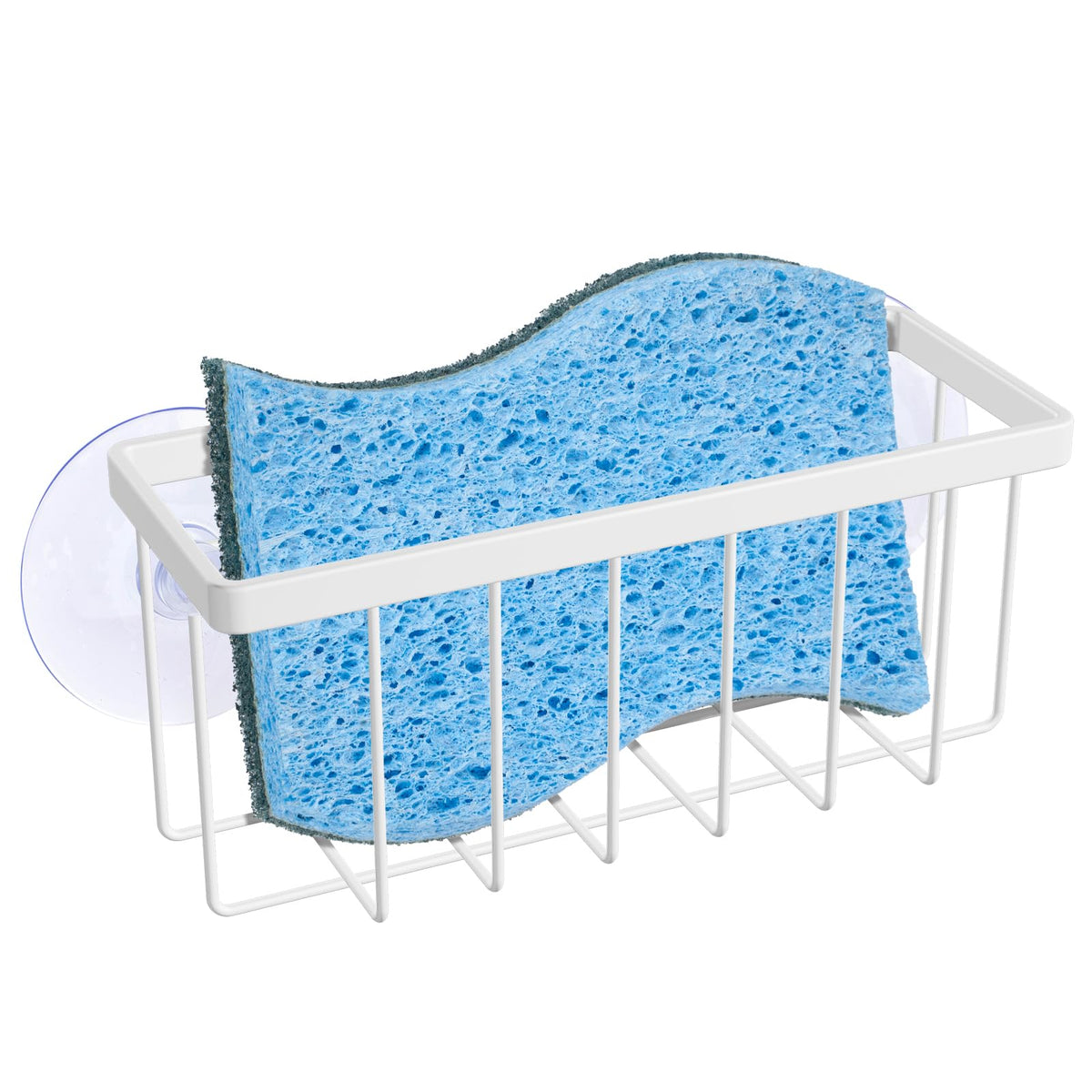 HLOOL Sponge Holder for Kitchen Sink, Kitchen Sink Caddy -Mat Silver