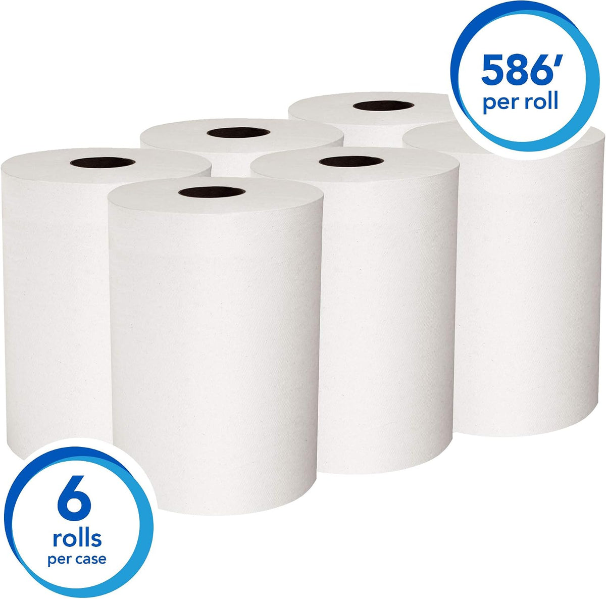 Scott Professional Slimroll Hard Roll Towels, Bulk, 6 Rolls x 580' (12388)