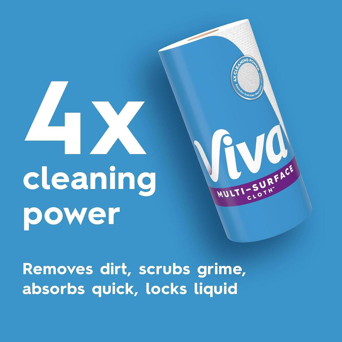 Viva Multi-Surface Cloth Paper Towels, 3 Double Rolls, 110 Sheets per Roll