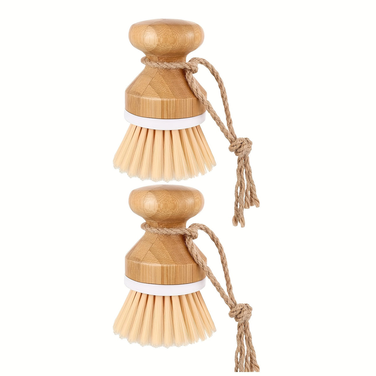 1/2pcs Bamboo Dishwashing Brush for Tableware, Pots, Kitchen Sinks, Cast Iron Frying Pans