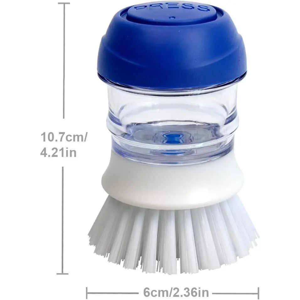 2 Pack Dish Brush with Soap Dispenser for Kitchen Cleaning, Dish Brush for Pots, Pans and Sink CleaningGift