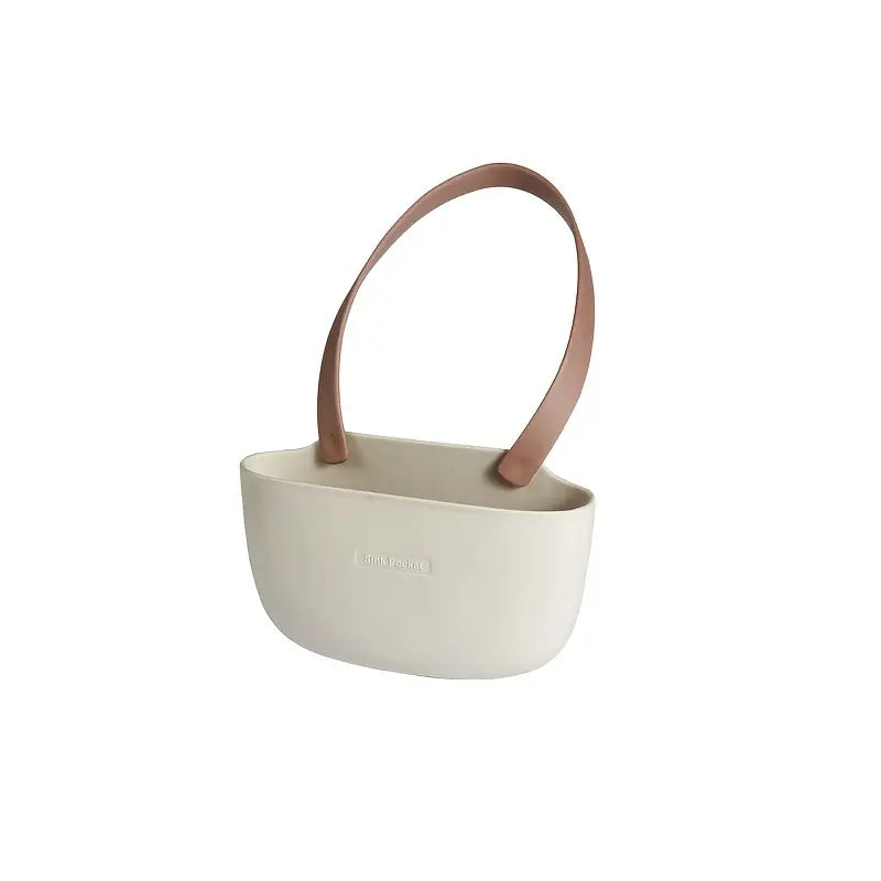 No-Drill Sink Hanging Drain Basket, Faucet Hangable Storage Organizer, Hanging Bag for Dishwashing Sponge, Household Kitchen Supplies