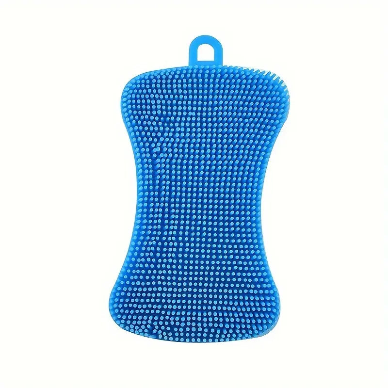 1pc Silicone Dishwashing Brush, Multifunctional Cleaning Brush, Dishwashing Brush - Multi-Purpose Kitchen Gadget for Efficient Cleaning - Specially Exquisite Kitchen Sponge Brush for Home Use - Essential Kitchen Tool and Accessory