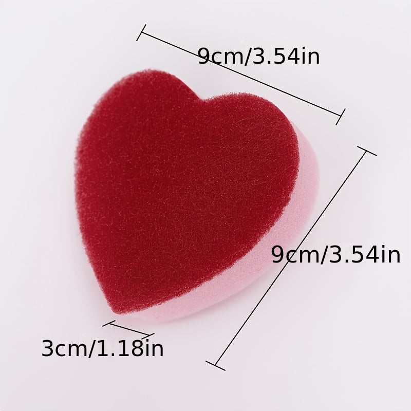 Creative Heart-Shaped Sponge Wipe, High-Value Cute Design, Comfortable to The Touch, Soft And Easy to Use, Easy to Rinse, No Residue, No Crumbs, Essential for Household Dishwashing And Cleaning, Warm And Lovely to Enhance The Small Mood of Life