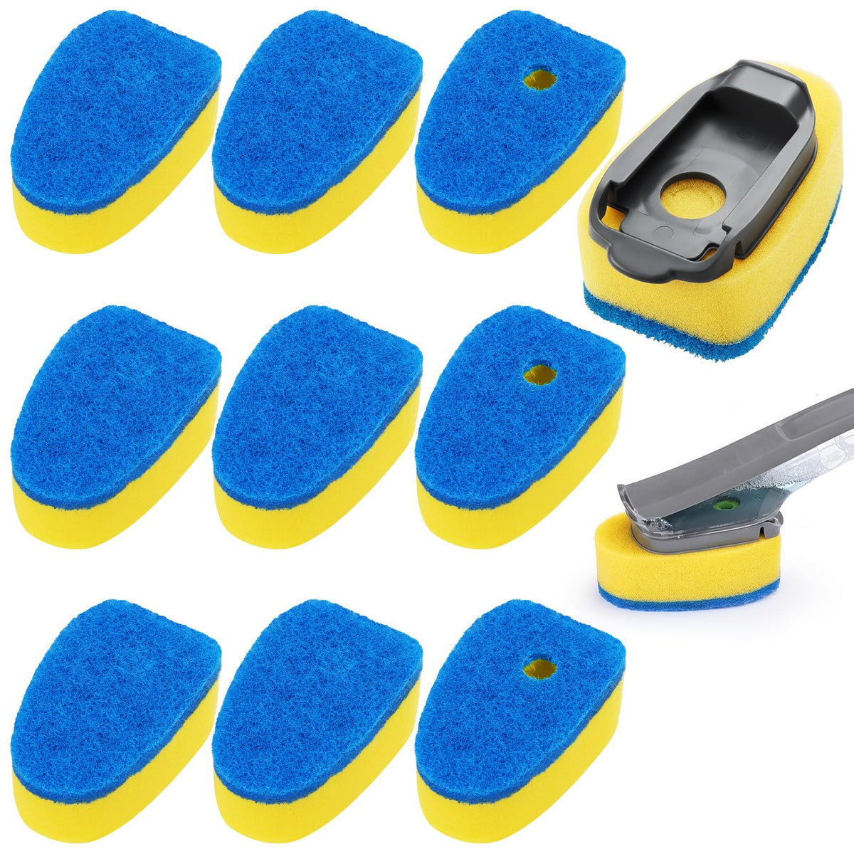 Sponge Dishwand Brush Refills for Scotch-Brite Dishwand - 10 Pack