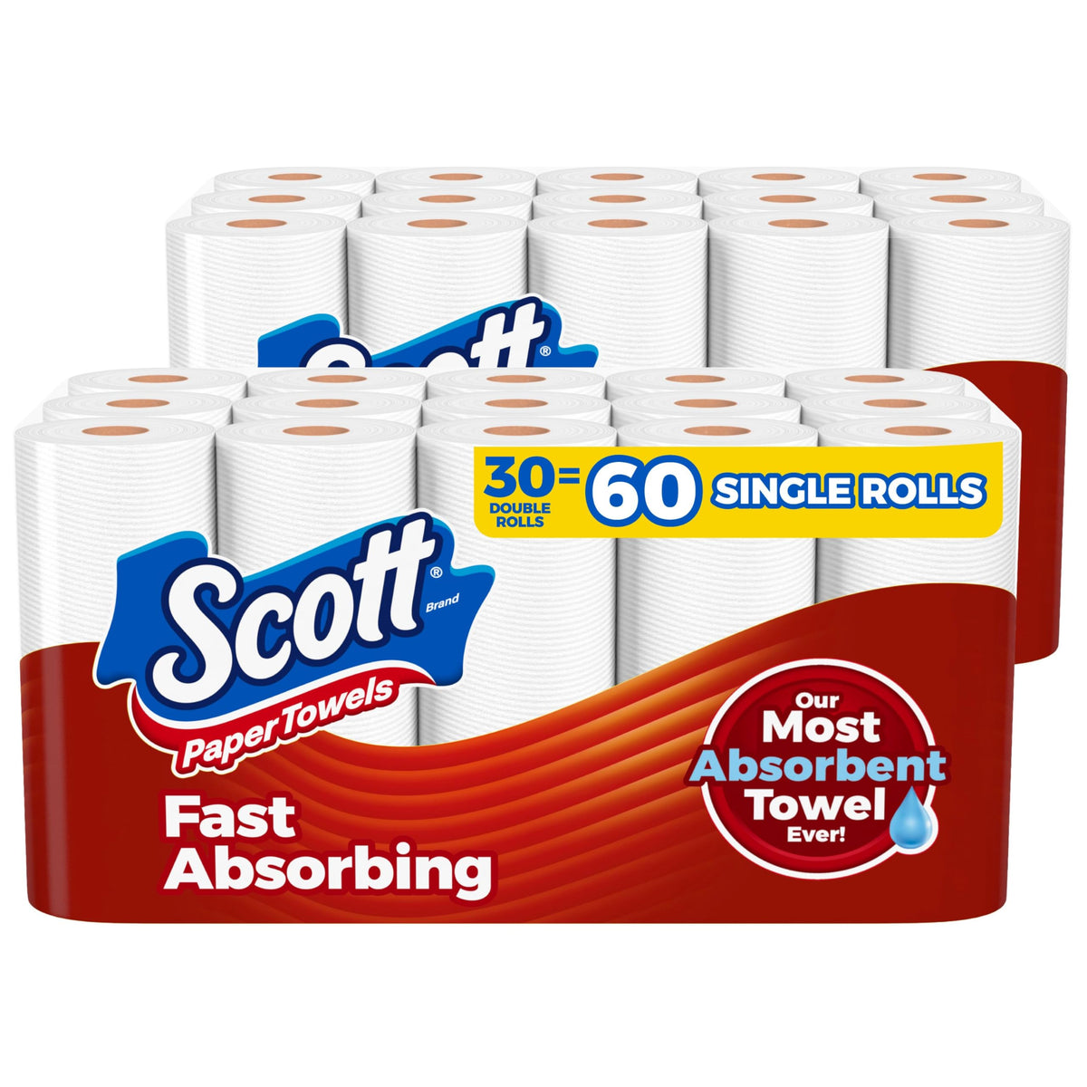 Scott Paper Towels, Choose-A-Sheet, 6 Double Rolls, 108 Sheets Per Roll