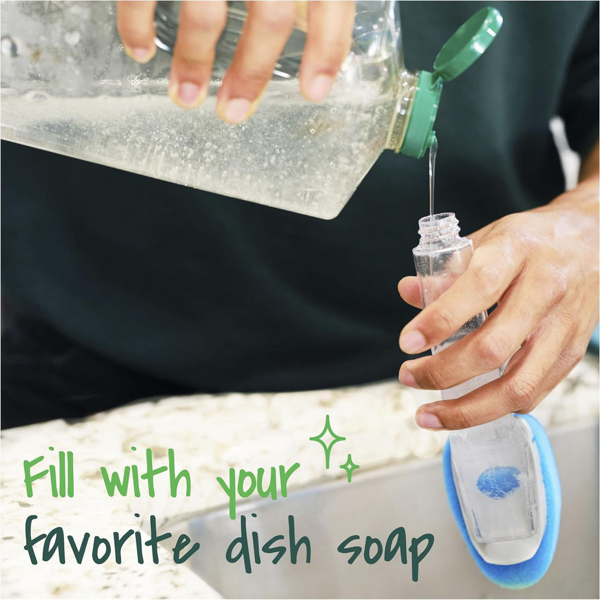 Scotch-Brite Non-Scratch Dishwand Kit, 1 Wand & 7 Refill Pads