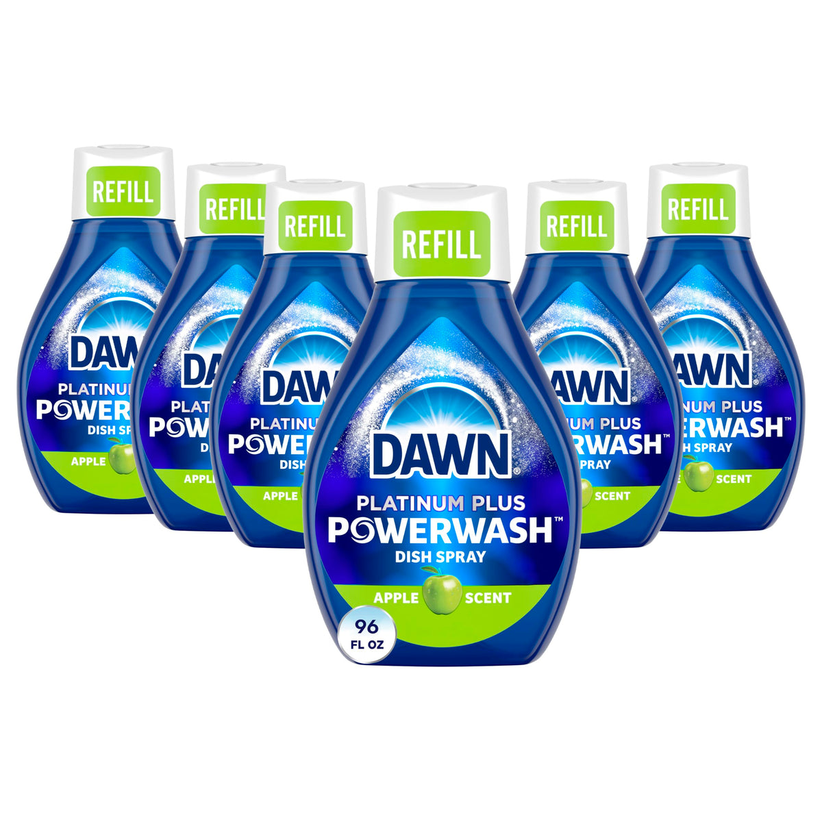 Dawn Powerwash Spray, Dish Soap, Dishwashing Liquid, Fresh, 1 Starter Kit + 3 Refills, 4x16 Fl Oz