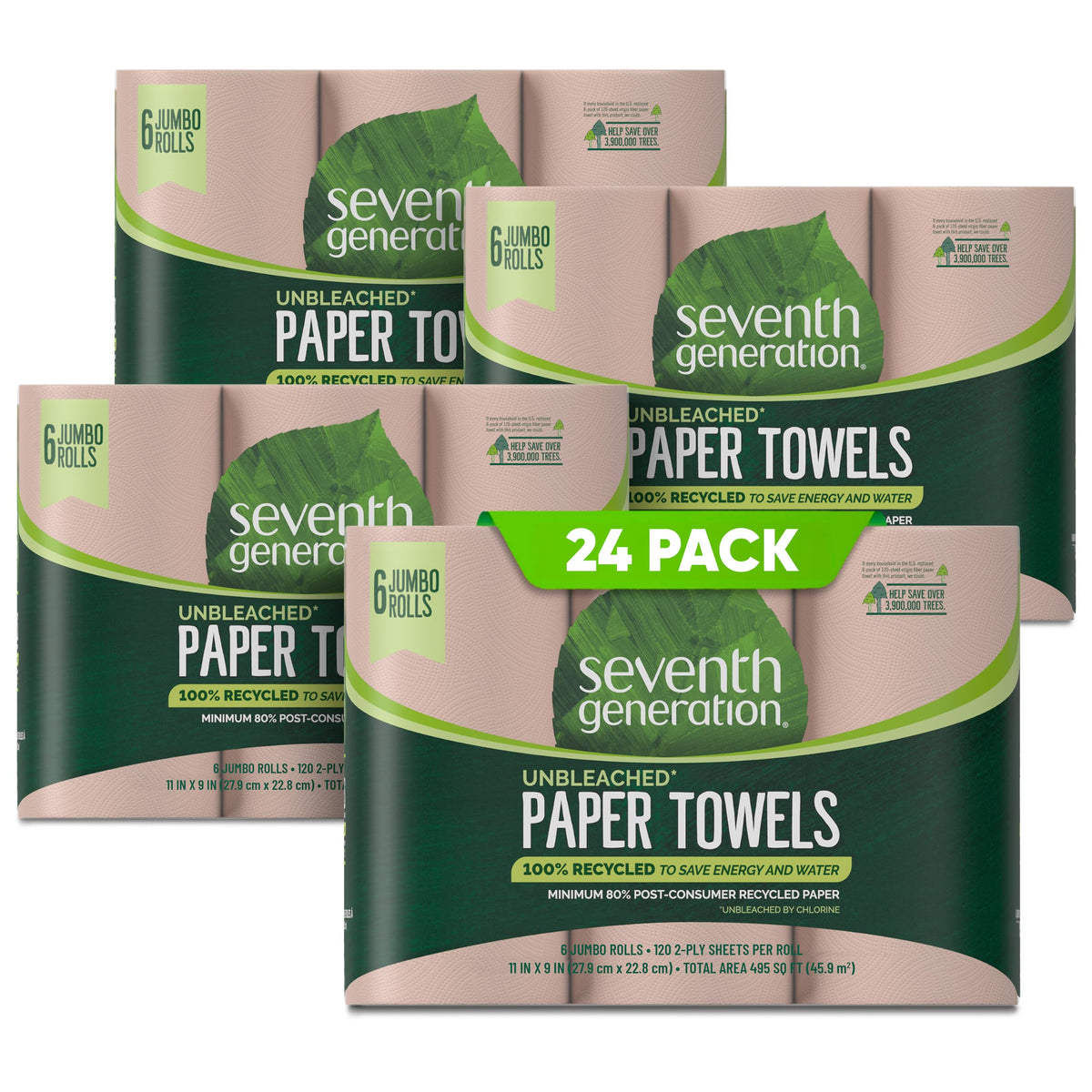 Seventh Generation Nat Paper Towels, 120 Cnt, 120-Count