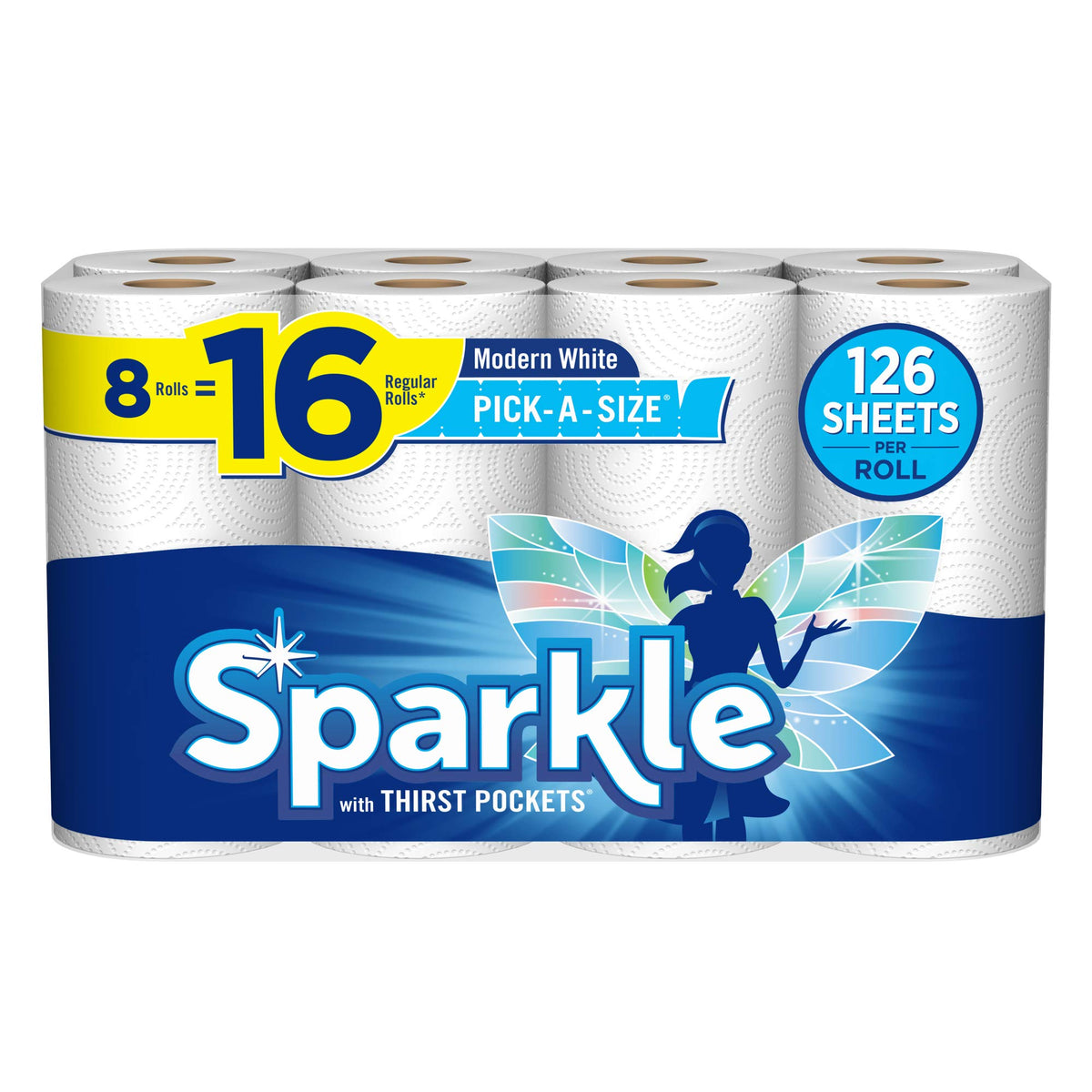Sparkle Tear-A-Square Kitchen Paper Towels, 2 Double Rolls, 220 Sheets