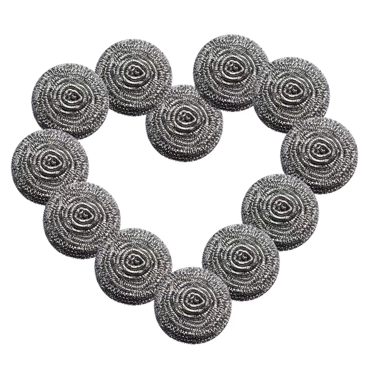 6Pcs Steel Wool Scrubbers - Flexible Scrubber Pads for Cleaning Dishes, Pots, Pans, Grills and Sinks