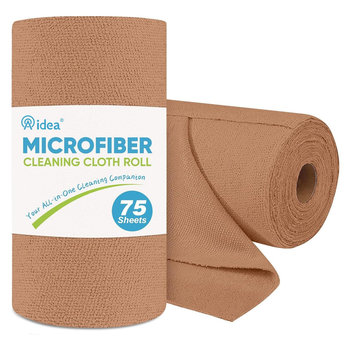 AIDEA Microfiber Cleaning Cloth Roll-50PK, Reusable Paper Towels 11.5×11.5"