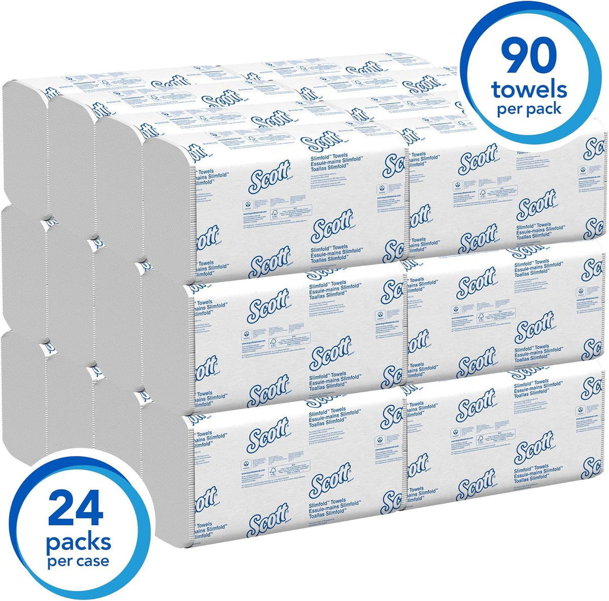 Scott Professional Slimfold Paper Towels, Bulk, 24 x 90 Sheets (04442)