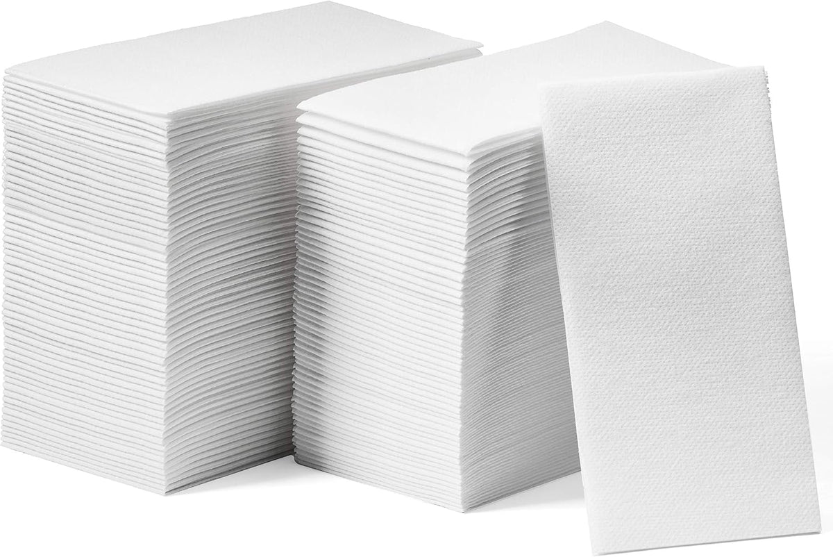 Lintext Disposable Linen-Feel Guest Towels - 12" x 17" Cloth-Like Hand Towels - Soft And Absorbent Paper Napkin For Bathroom, Kitchen, Or Event, Ultra-Soft - Pack of 200