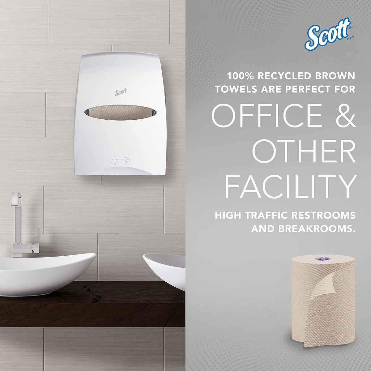 Scott Professional Hard Roll Paper Towels, Bulk, 6 Rolls x 700' (54038)