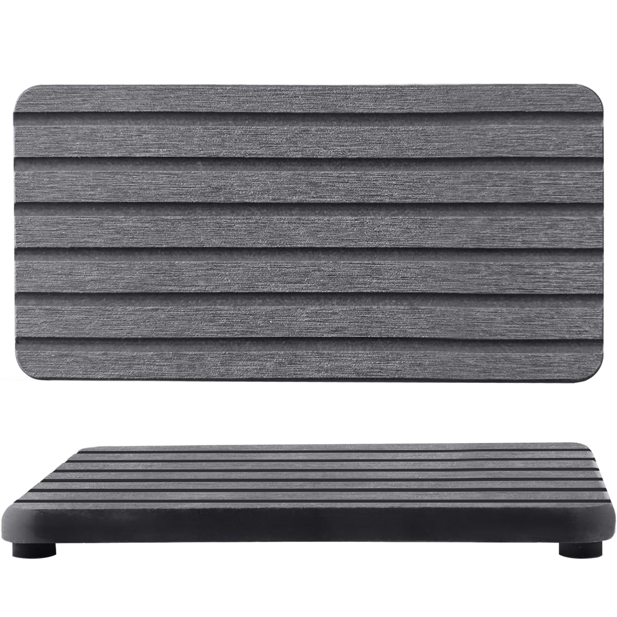 NiuYichee 2 PCS Water Absorbent diatomite Coasters, 8.3" x 4" Water Absorbing Stone Tray for Sink, Stone Drying mat for Kitchen Counter, Stone soap Tray Used for Hand Soaps & toiletries & Plants
