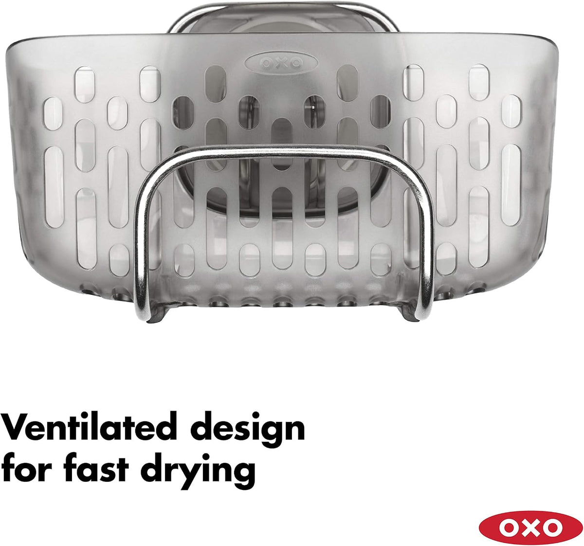 OXO Good Grips Stronghold Suction Sinkware Organizer, Sponge Holder