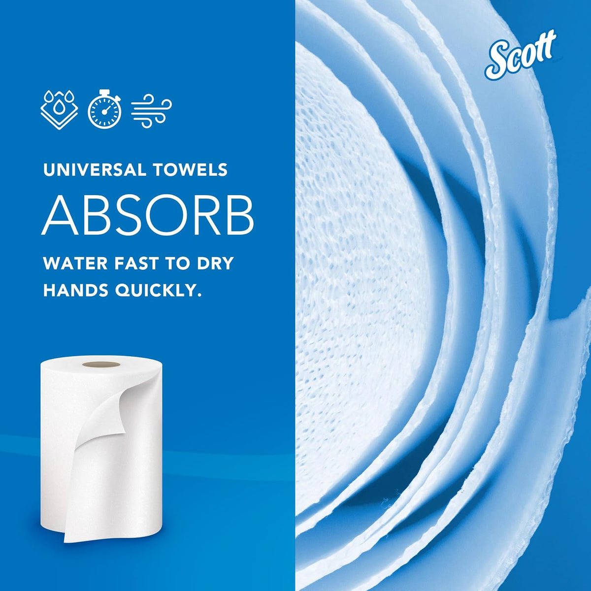 Scott Professional Hard Roll Paper Towels, Bulk, 6 Rolls x 1000' (01005)