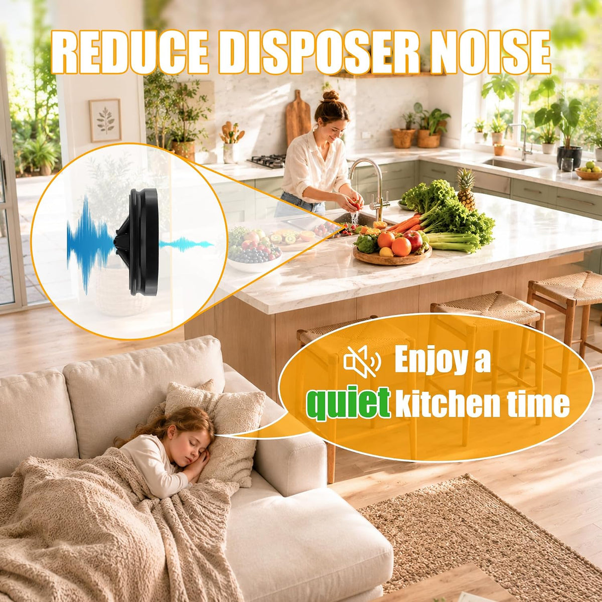 3 3/8" Garbage Disposal Splash Guard Replacement for InSinkErator Evolution