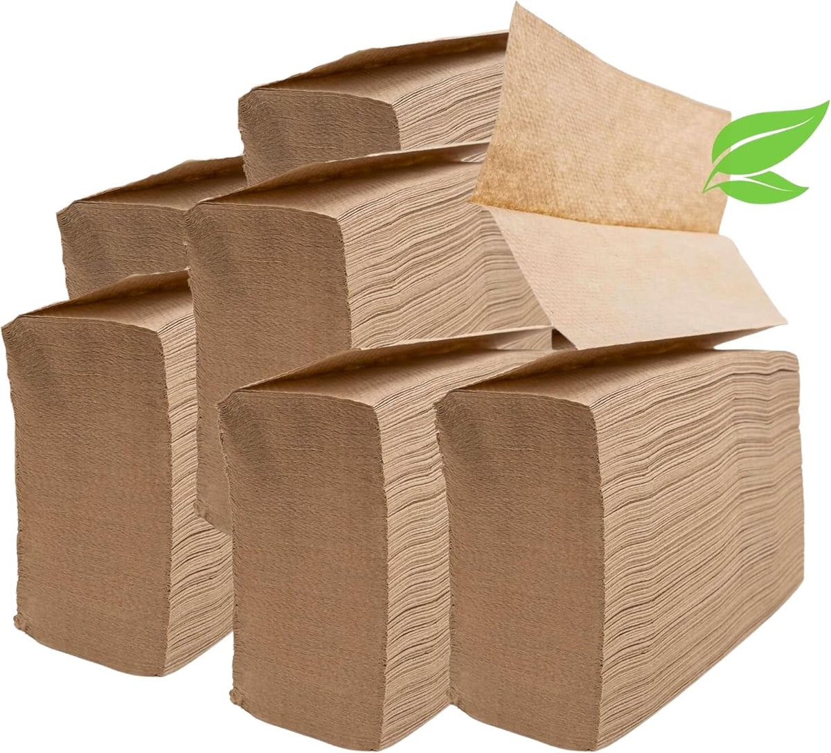Brown Organic Unbleached Z-Fold Paper Towels 1250ct | 100% Post-Consumer Waste, Sustainable Multifold Towels in Bulk | Recycled Paper Towels for Practical Use