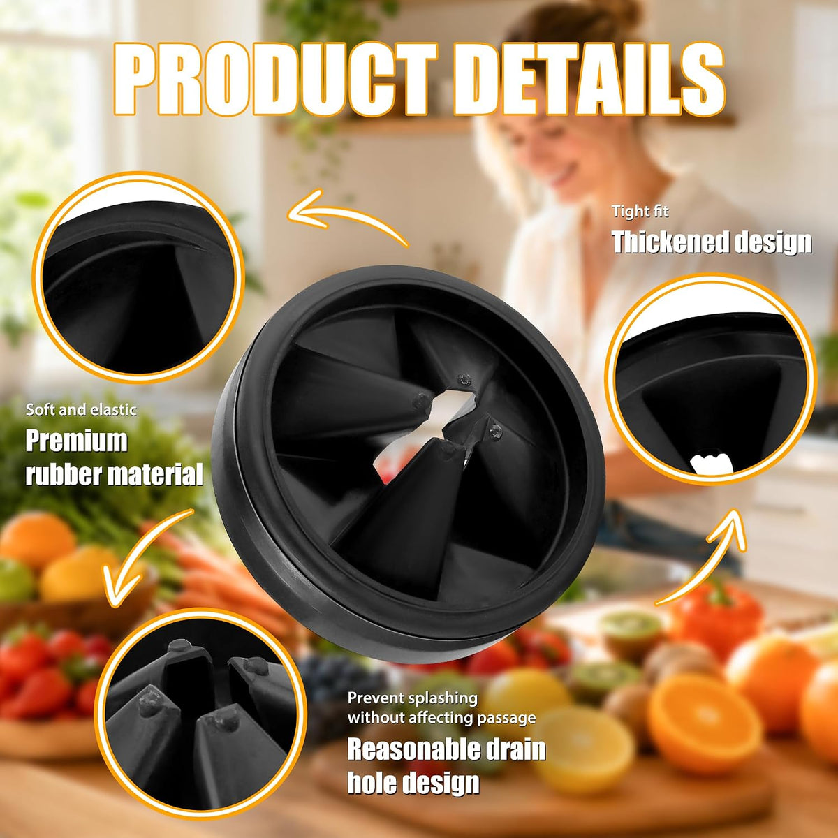 3 3/8" Garbage Disposal Splash Guard Replacement for InSinkErator Evolution