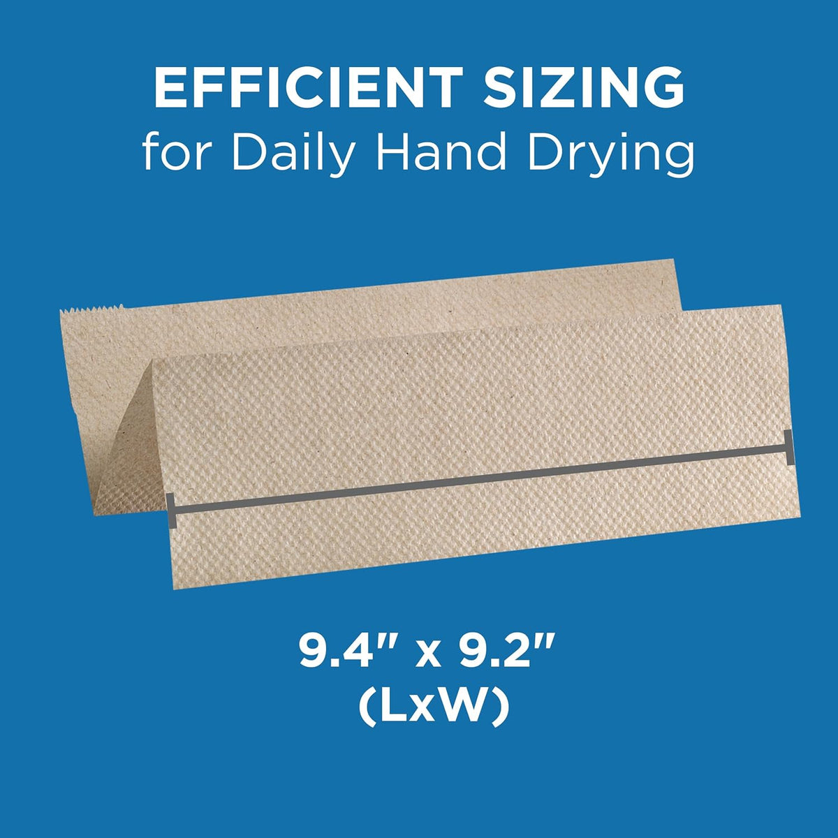 Pacific Blue Basic by Georgia-Pacific PRO Recycled Multifold 1-Ply Paper Towels, Brown, 9.4” x 9.2” (LxW), 250 Towels Per Pack, 16 Packs Per Case, 23304