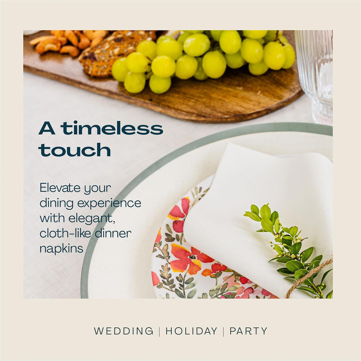 Lintext Disposable Linen-Feel Guest Towels - 12" x 17" Cloth-Like Hand Towels - Soft And Absorbent Paper Napkin For Bathroom, Kitchen, Or Event, Ultra-Soft - Pack of 200