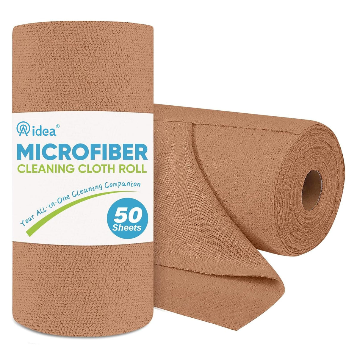 AIDEA Microfiber Cleaning Cloth Roll-50PK, Reusable Paper Towels 11.5×11.5"