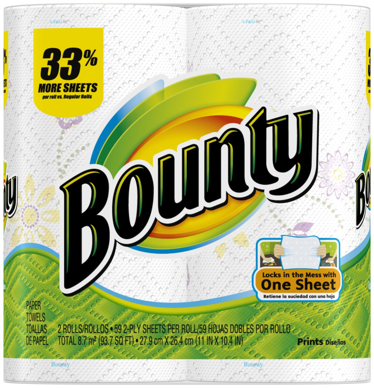 Bounty Essentials Select-A-Size Paper Towels, White, 6 Triple Rolls = 18 Regular Rolls