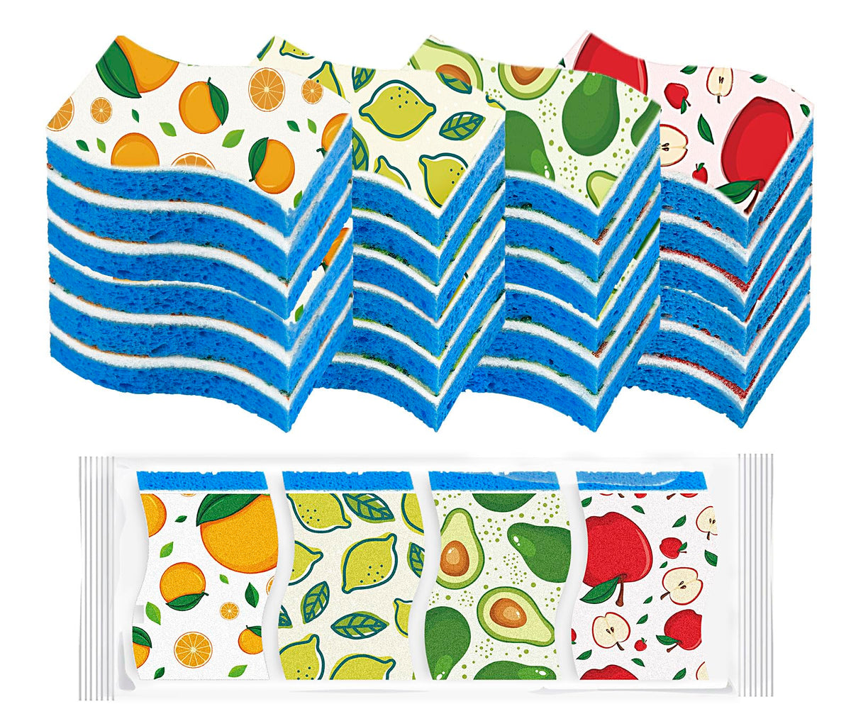 AIDEA Sponges Kitchen, 9Count, Dish Sponges, Heavy-Duty Scrub Sponge