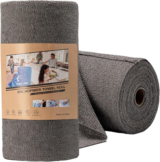 Reusable Paper Towels, 75-Pack,12" x 12"Kitchen and Dish Cleaning(Gray)