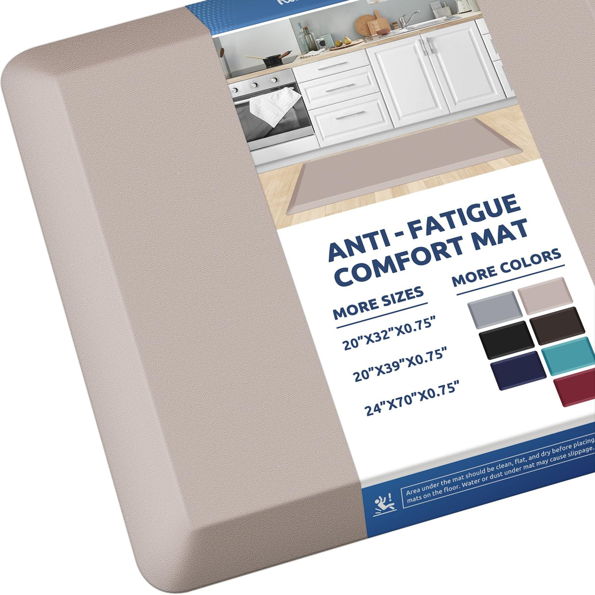 Kitchen Mat Cushioned Anti Fatigue Rug Standing and Comfort Floor Mats