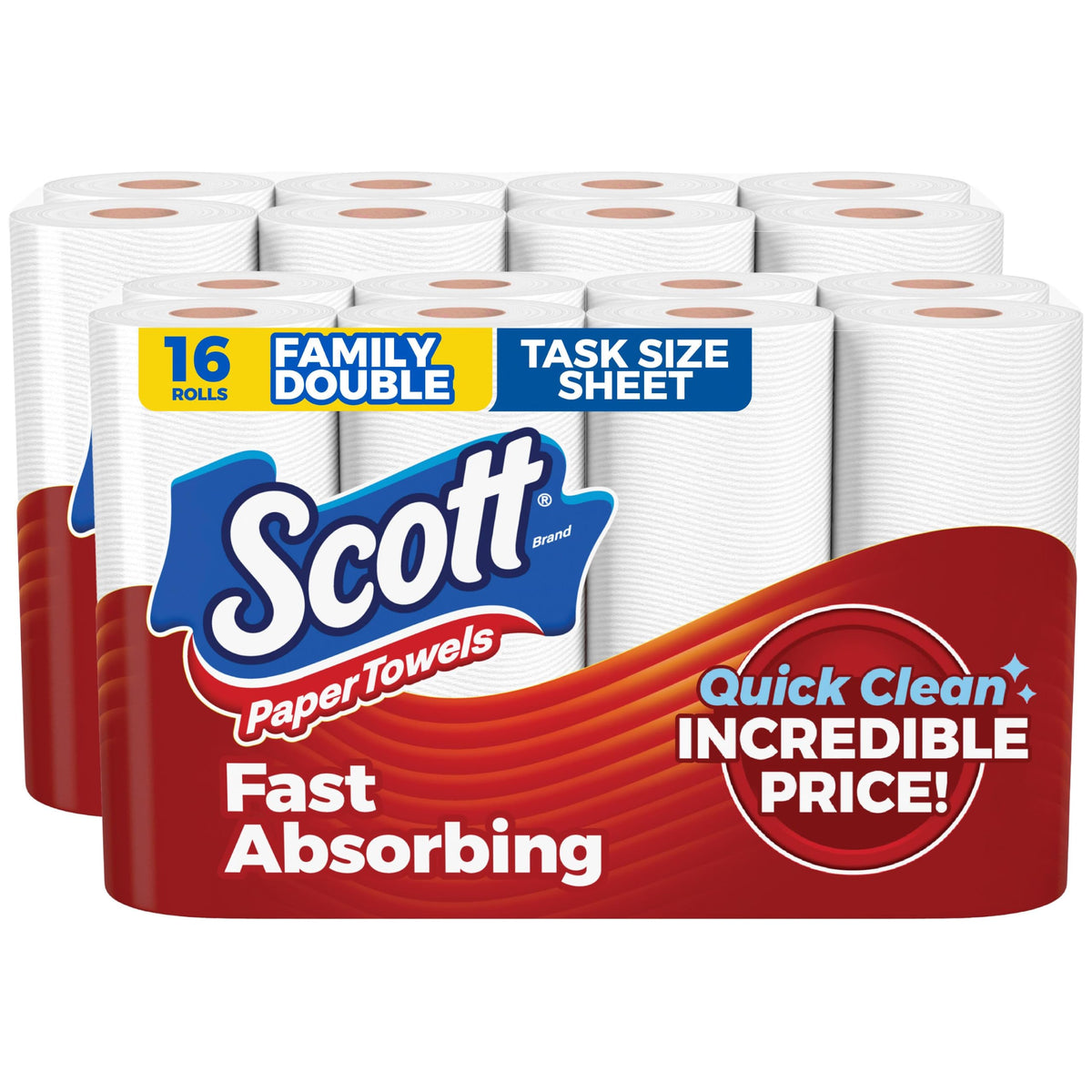 Scott Paper Towels, Choose-A-Sheet, 6 Double Rolls, 108 Sheets Per Roll