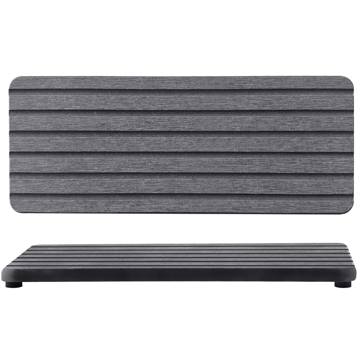 NiuYichee 2 PCS Water Absorbent diatomite Coasters, 8.3" x 4" Water Absorbing Stone Tray for Sink, Stone Drying mat for Kitchen Counter, Stone soap Tray Used for Hand Soaps & toiletries & Plants