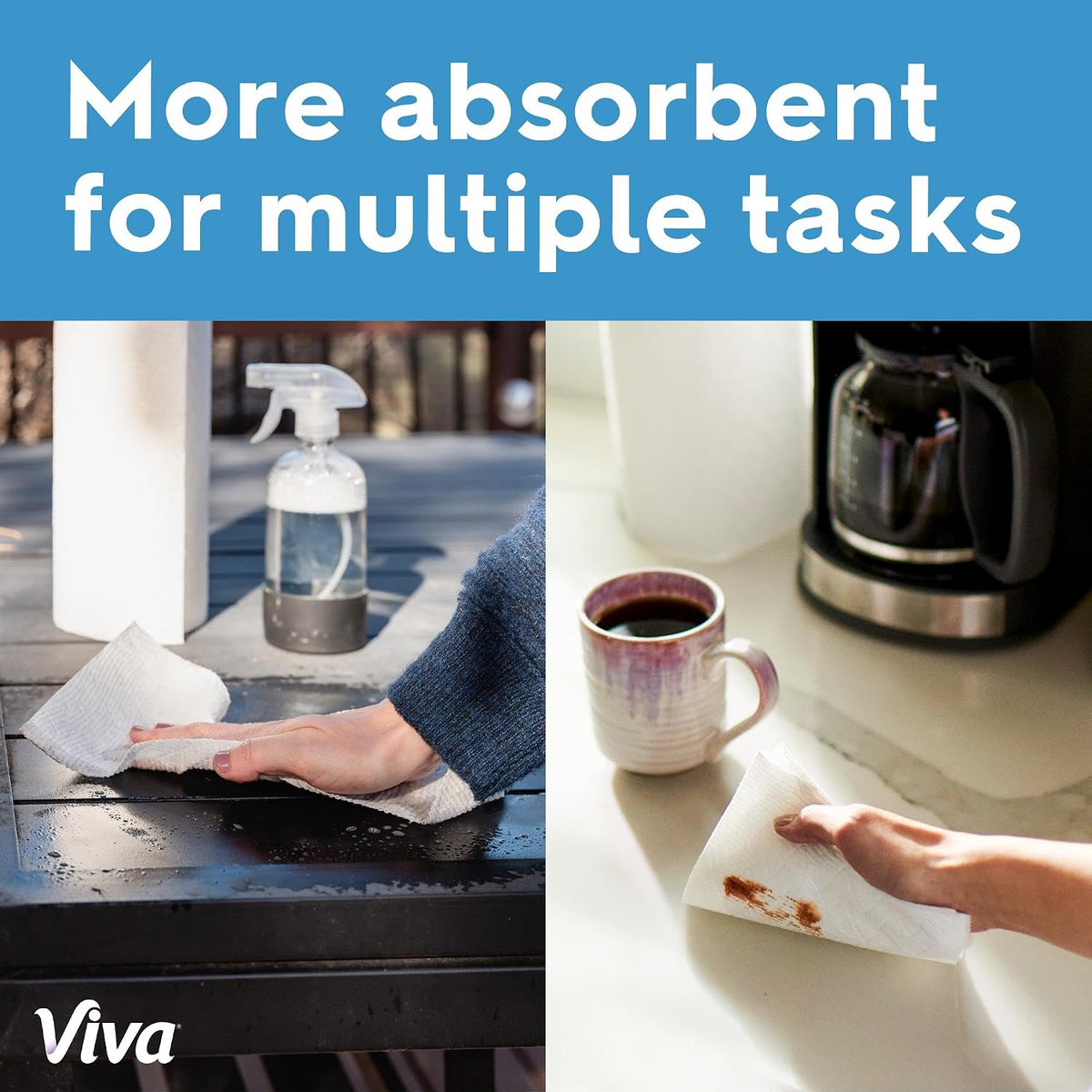 Viva Multi-Surface Cloth Paper Towels, 12 Super Rolls, 81 Sheets per Roll
