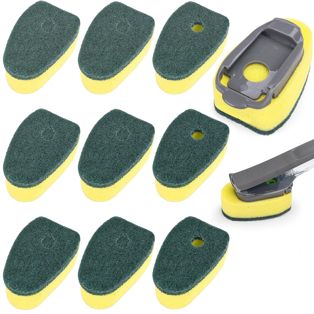 Sponge Dishwand Brush Refills for Scotch-Brite Dishwand - 10 Pack