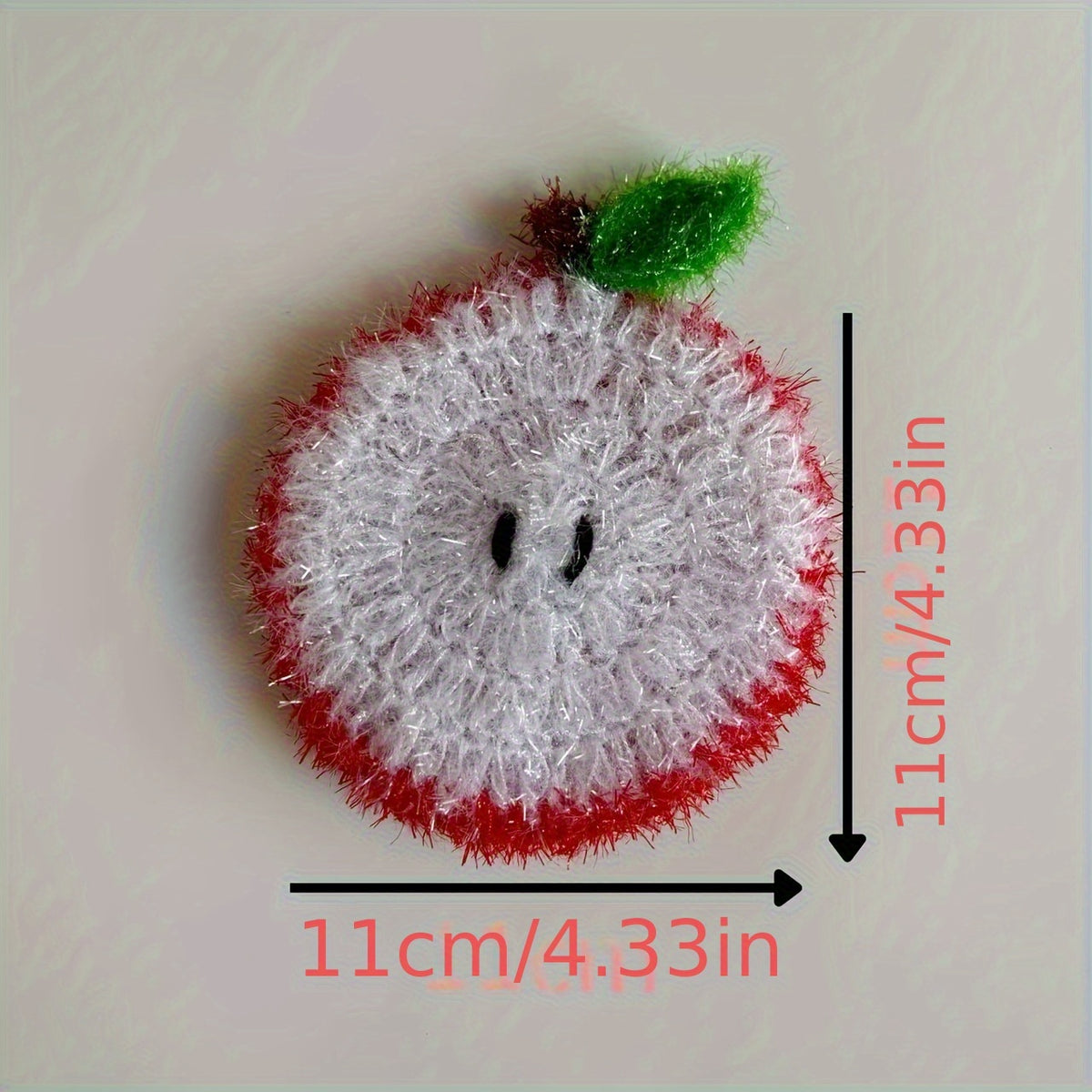 Manufacturer Wholesale Handmade Acrylic Dish Towels, Christmas Apple Creative Kitchen Cleaning Dishcloths, Multi-functional Scouring Pads, Dish Towels, Christmas Gifts