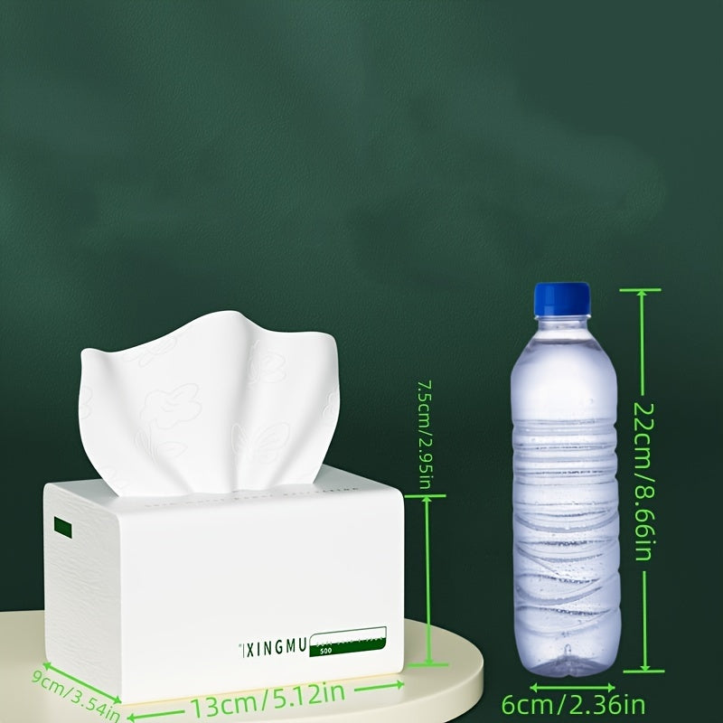 1 Pack, 500 Sheets Per Pack, 4-Ply Premium Paper Towels, Durable, Absorbent, Facial Tissues for Car, Dormitory, Office And Outdoor Use, Affordable Household Essentials, Party Supplies And Cleaning Supplies, Portable