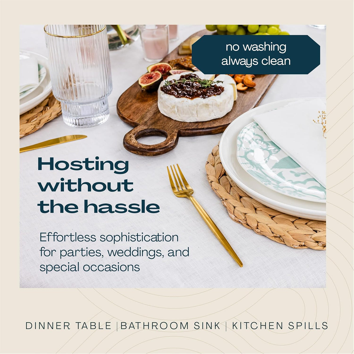 Lintext Disposable Linen-Feel Guest Towels - 12" x 17" Cloth-Like Hand Towels - Soft And Absorbent Paper Napkin For Bathroom, Kitchen, Or Event, Ultra-Soft - Pack of 200