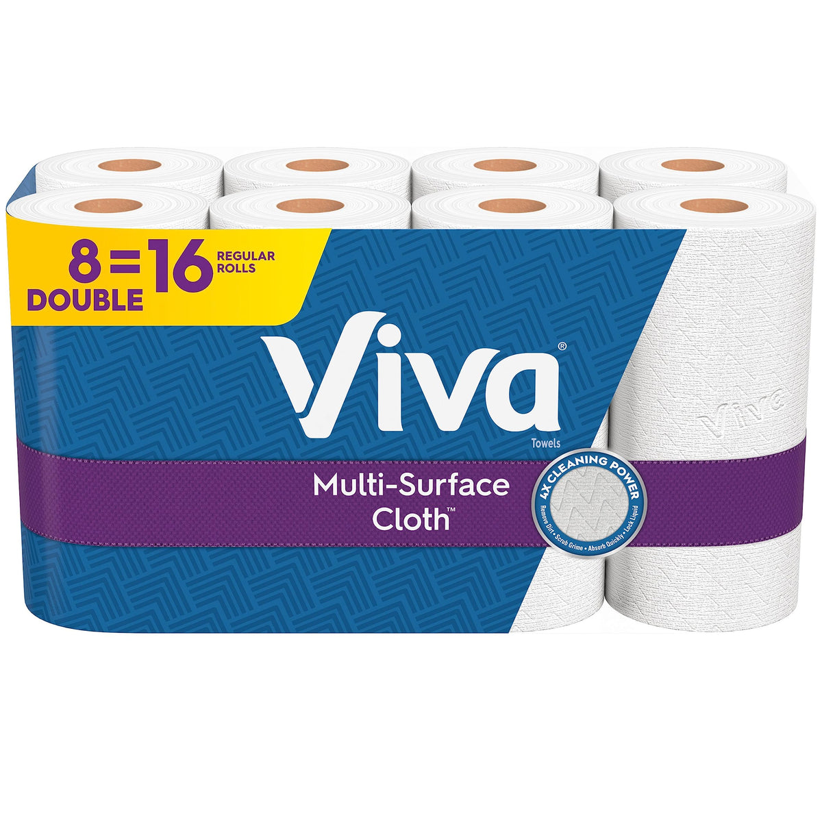 Viva Multi-Surface Cloth Paper Towels, 3 Double Rolls, 110 Sheets per Roll